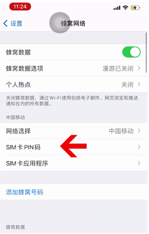 高明苹果14维修网分享如何给iPhone14的SIM卡设置密码 